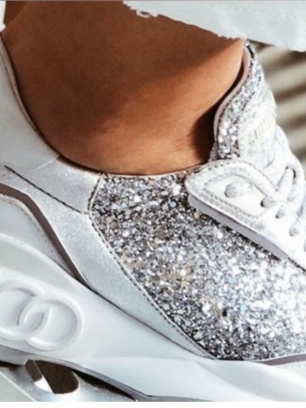 Jimmy Choo Raine Sparkle Sneakers NWOB